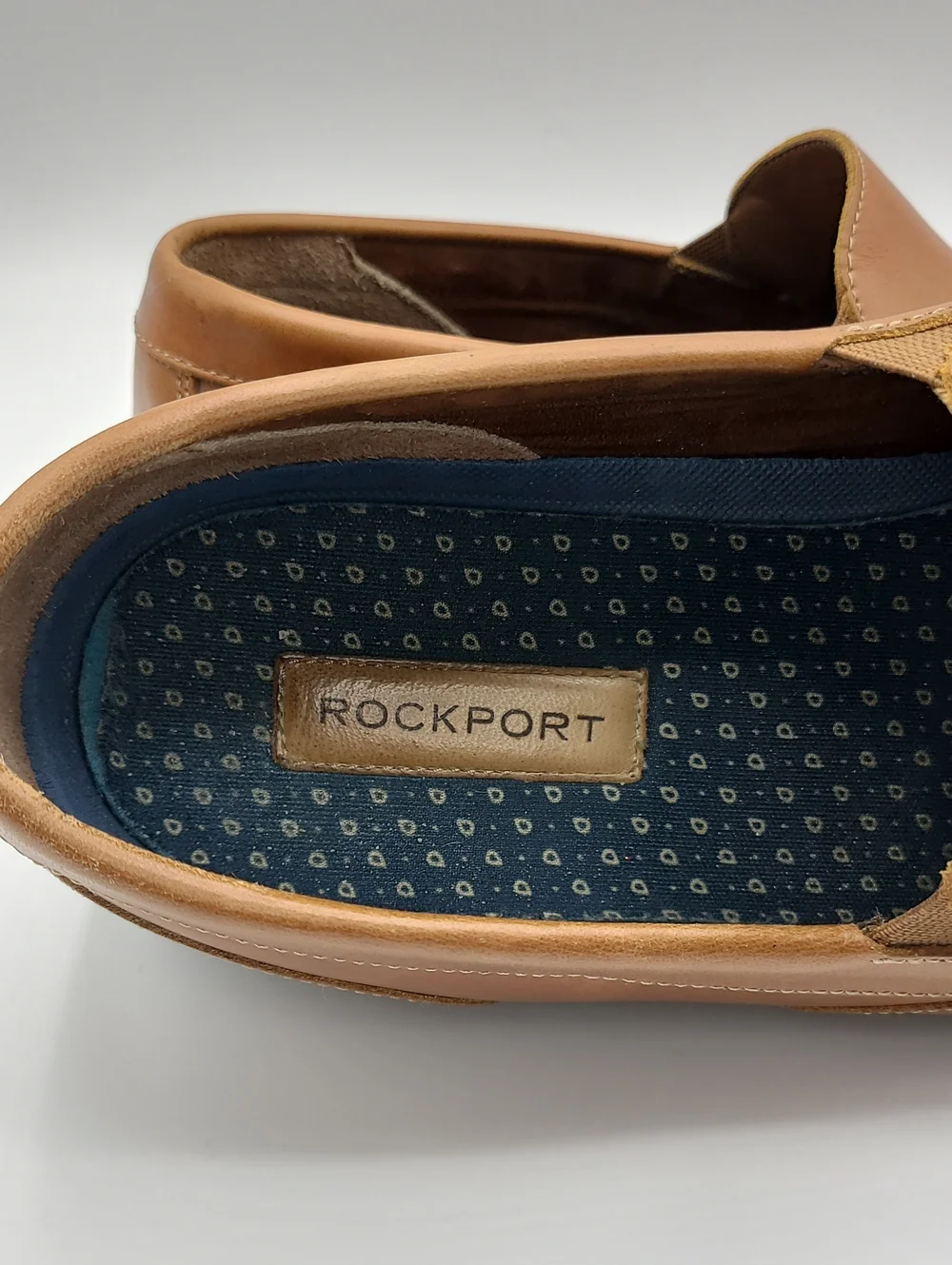 Rockport Tan Leather Slip-on Loafers 11 Wide